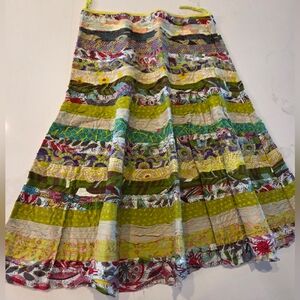 Multicolor Patchwork Skirt